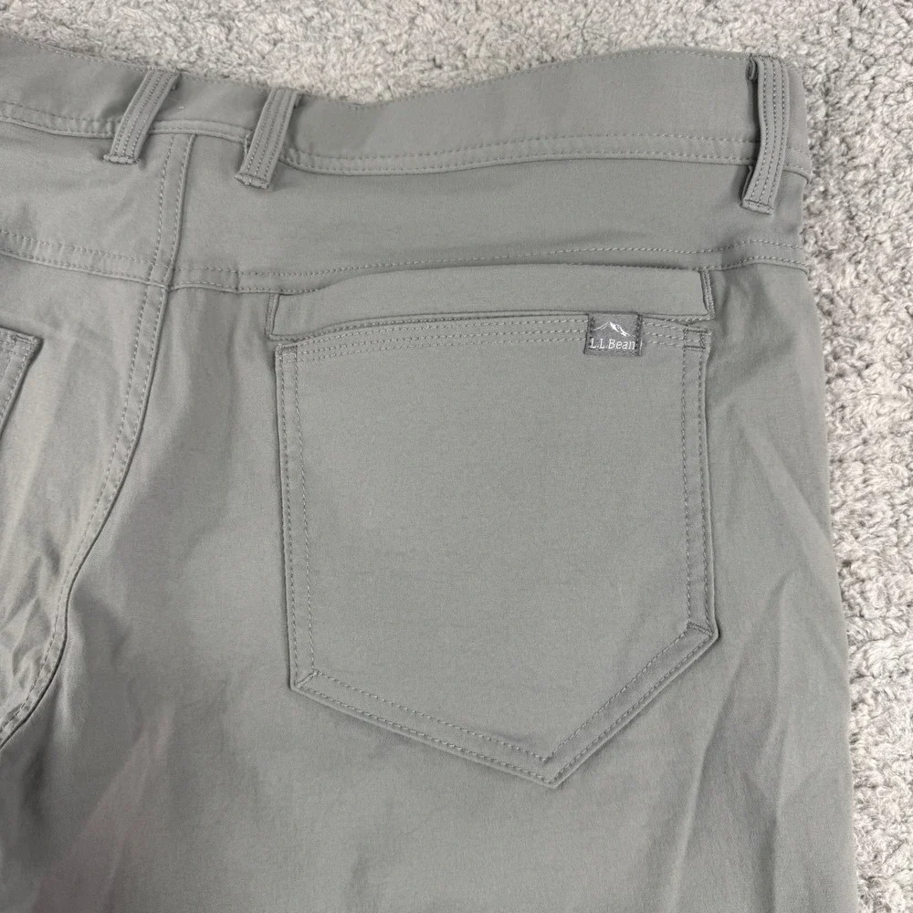 LL Bean Mens Vista Camp Pants 36x29 Gray Nylon Spandex Stretch 513196